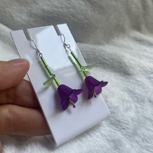 Handcrafted Iris earrings